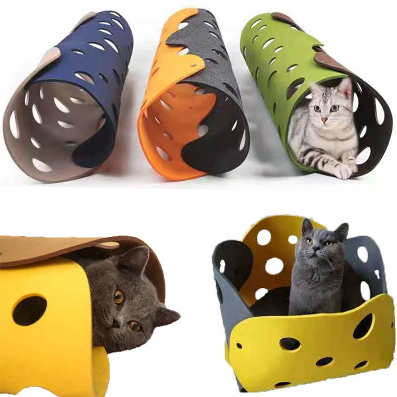 Tunnel Modulable pour Chat en Feutre
