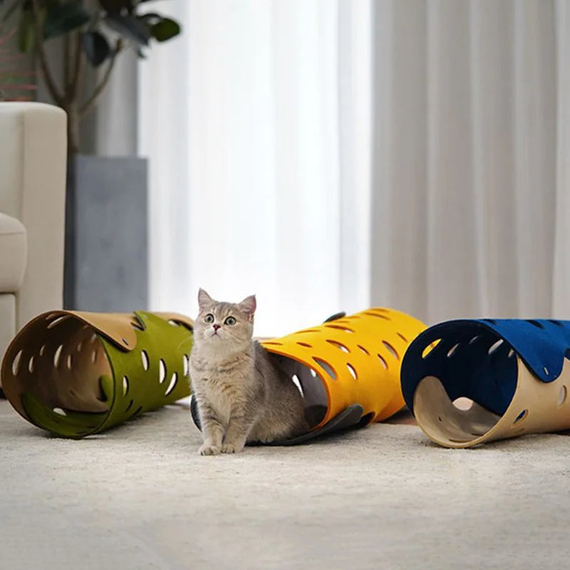 Tunnel Modulable pour Chat en Feutre