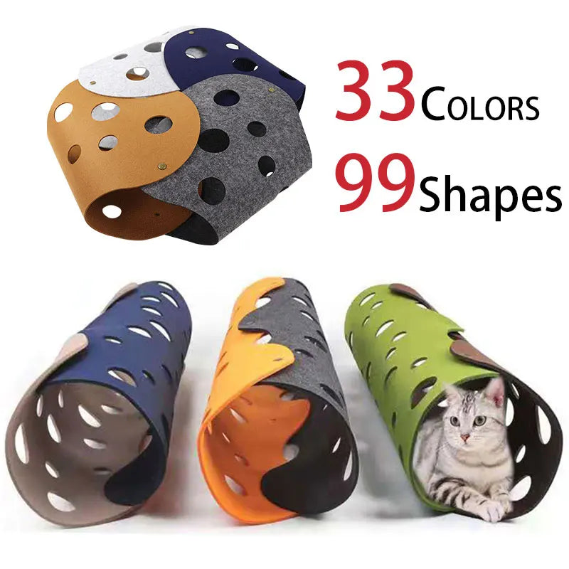 Tunnel Modulable pour Chat en Feutre